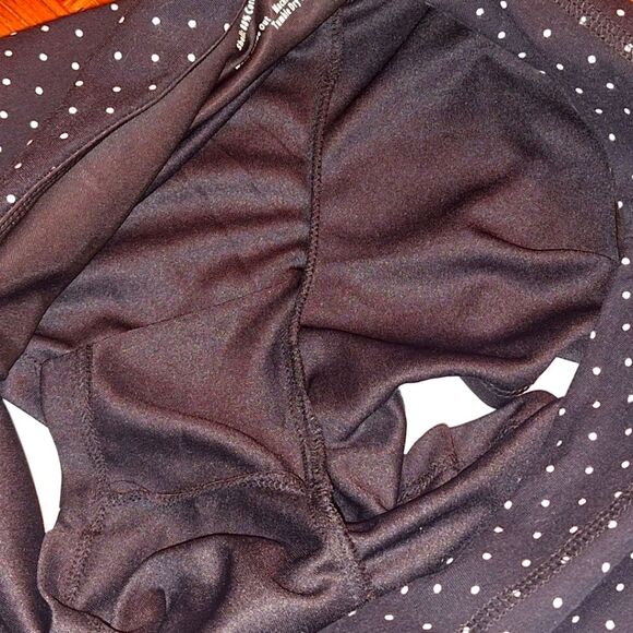 Intro Skort Embroidered Scalloped Stretch Cotton Modest Black White Polka Dot S - Picture 7 of 10